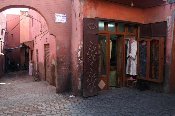 Photo of a clothes shop in Der Dabachi street in Marrakech