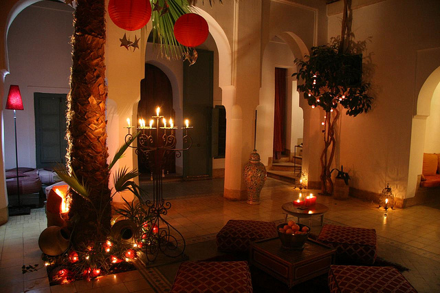 Photo of courtyard patio of Riad Dar Malak in Marrakech