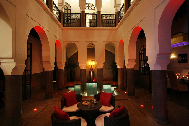 Photo of courtyard patio of Riad Carllian in Marrakech