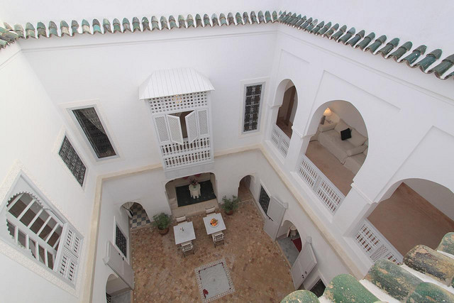 Photo of courtyard patio of Riad Chi Chi in Marrakech