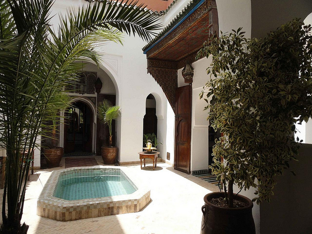 Photo of courtyard patio of Riad Nora in Marrakech