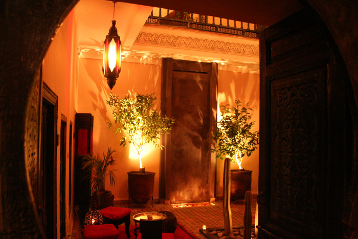 Photo of central patio of Riad Paula in Marrakech
