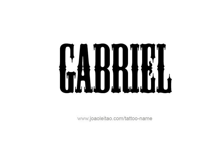 Tattoo Design Angel Name Gabriel