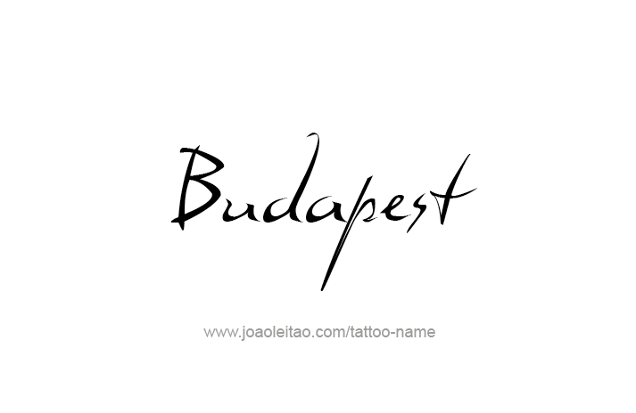 Tattoo Design City Name Budapest