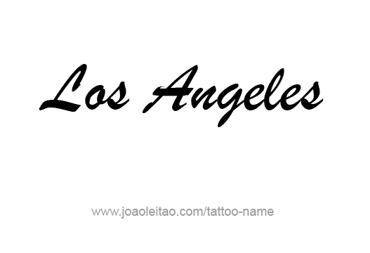 Tattoo Design City Name Los Angeles