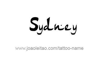 Tattoo Design City Name Sydney