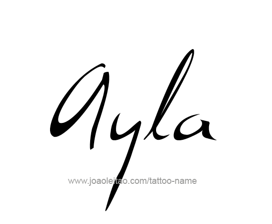 Tattoo Design Name Ayla 