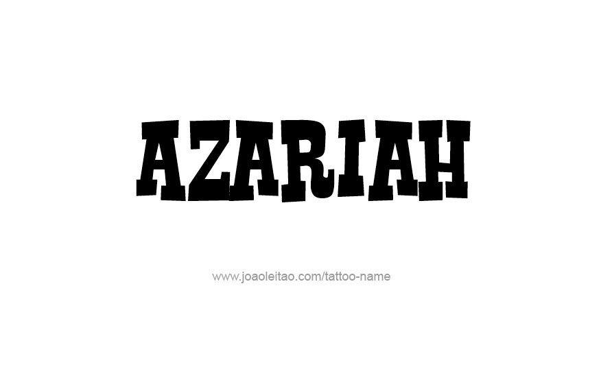 Tattoo Design Name Azariah 