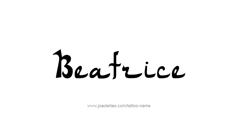 Tattoo Design Name Beatrice 