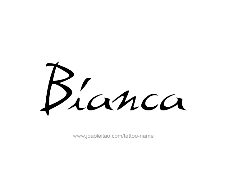 Tattoo Design Name Bianca 