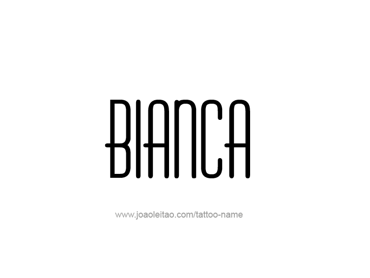 Tattoo Design Name Bianca 