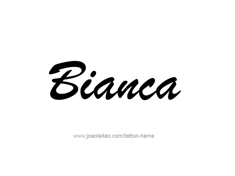 Tattoo Design Name Bianca 