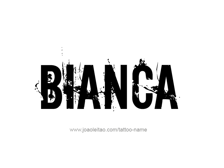 Tattoo Design Name Bianca 