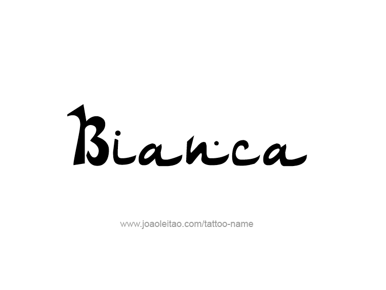 Tattoo Design Name Bianca 