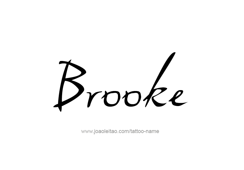 Tattoo Design Name Brooke  
