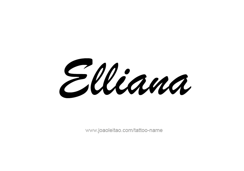 Tattoo Design Name Elliana   