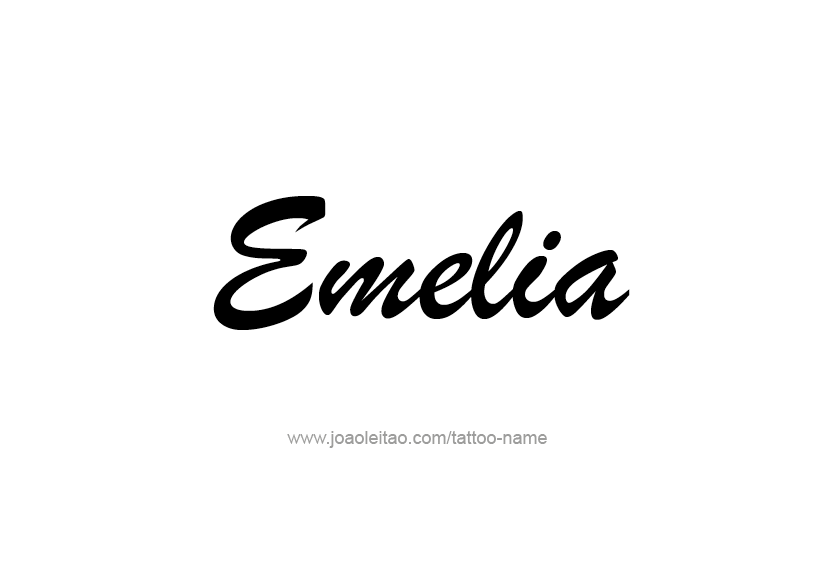 Tattoo Design Name Emelia   