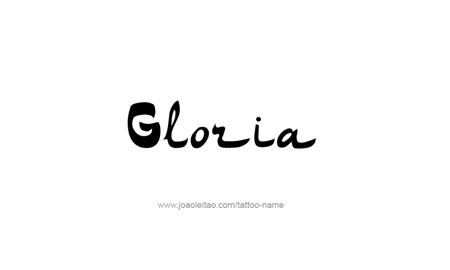 Tattoo Design Name Gloria   