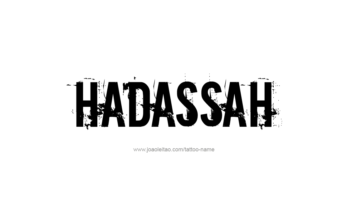 Tattoo Design Name Hadassah   