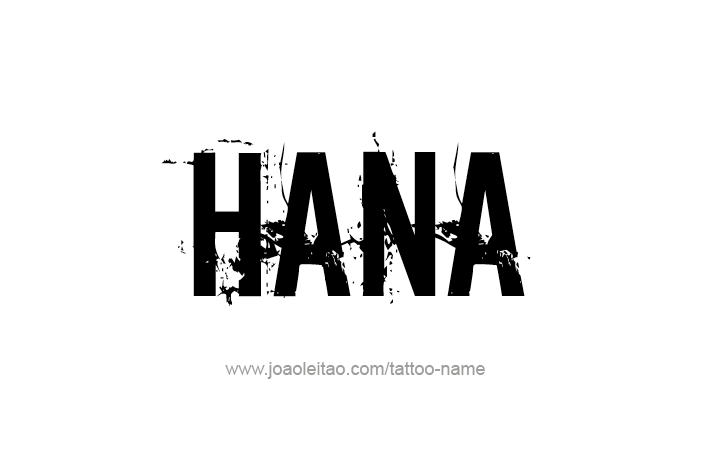 Tattoo Design Name Hana   