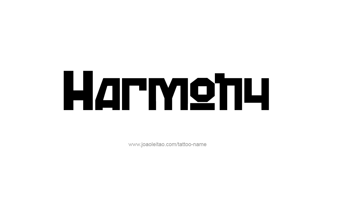 Tattoo Design Inspiration Name Harmony   