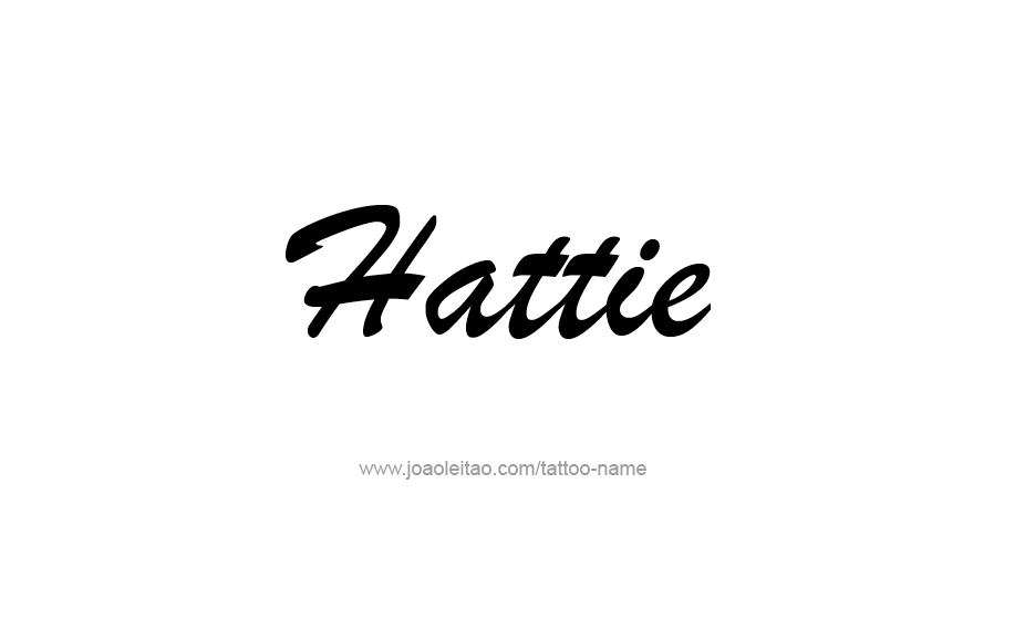Tattoo Design Name Hattie   