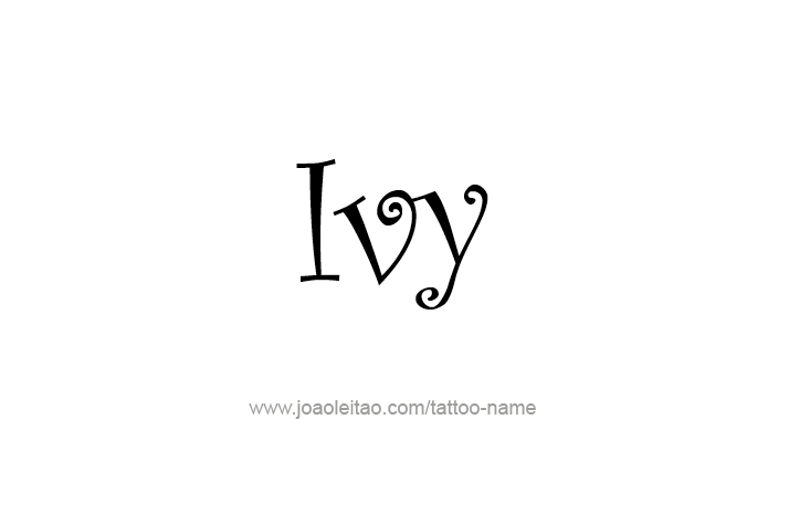 Ivy Name Tattoo Designs