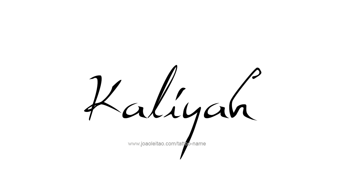 Tattoo Design Name Kaliyah   