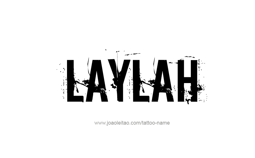 Tattoo Design Name Laylah   