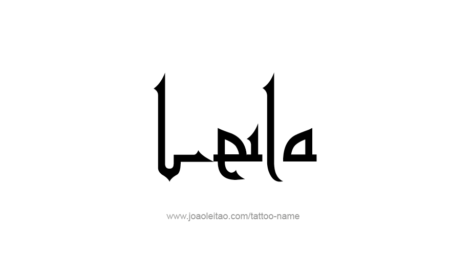 Tattoo Design Name Leila   