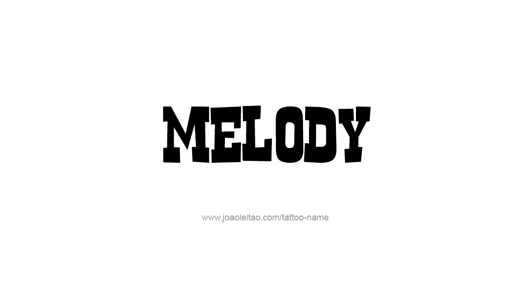 Tattoo Design Name Melody