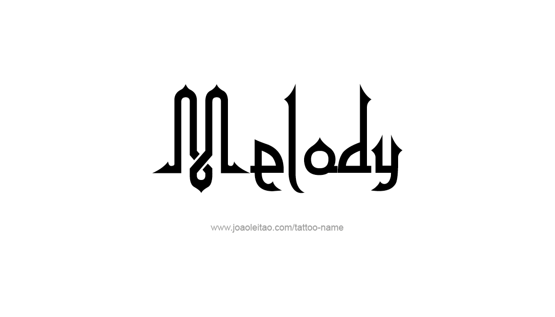 Tattoo Design Name Melody