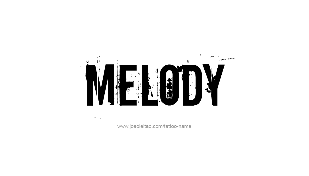 Tattoo Design Name Melody