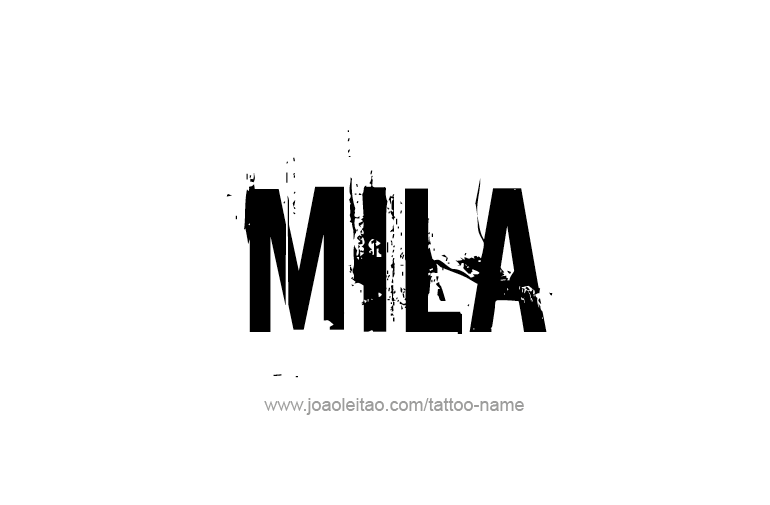 Tattoo Design Name Mila