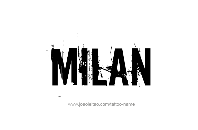 Tattoo Design Name Milan