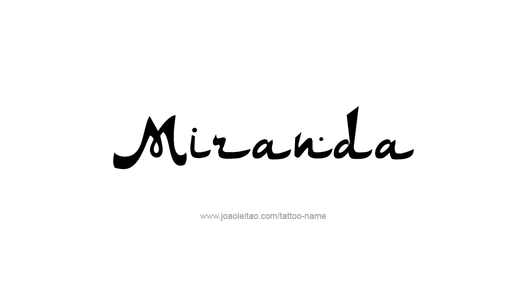 Tattoo Design Name Miranda