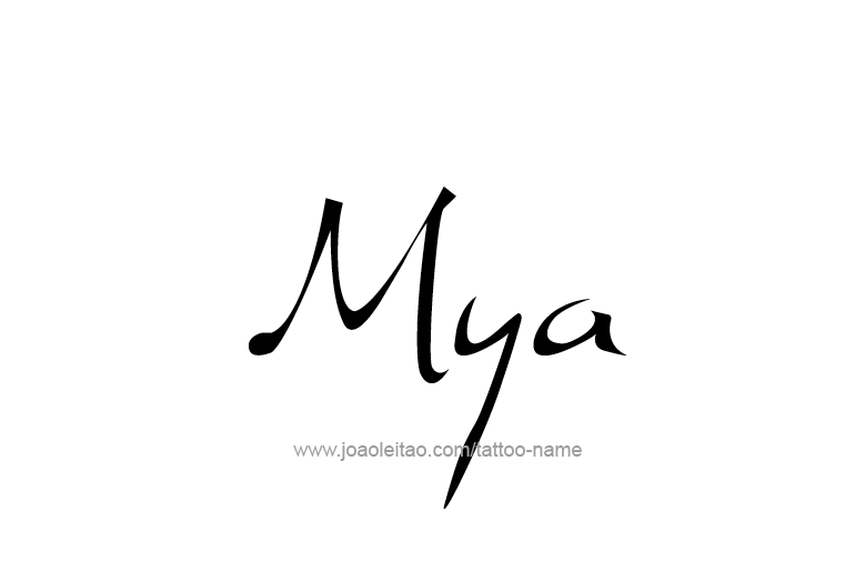 Tattoo Design Name Mya