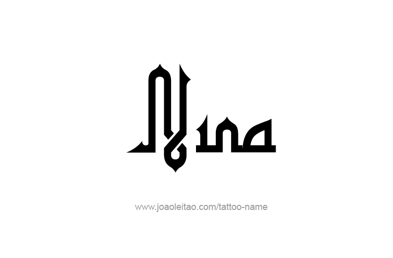 Tattoo Design Name Nina