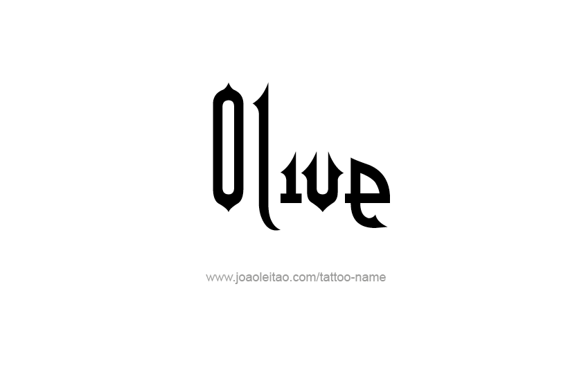 Tattoo Design Name Olive   