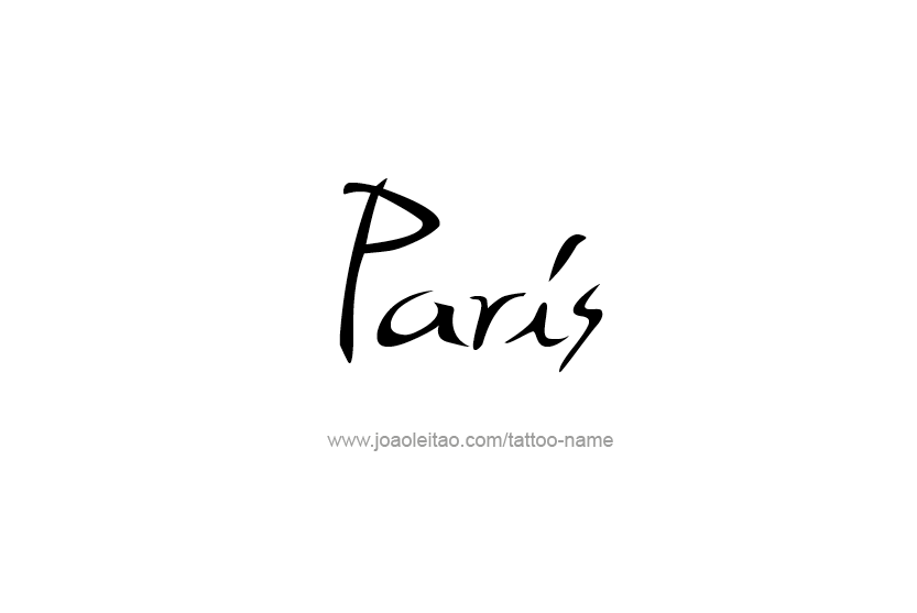 Tattoo Design Name Paris   