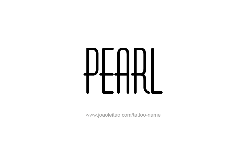 Tattoo Design Name Pearl   