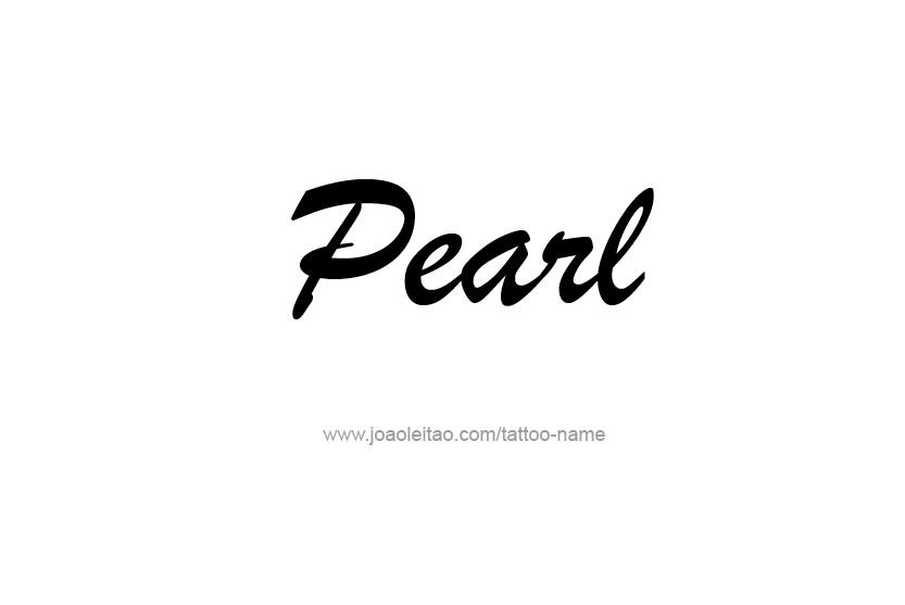 Tattoo Design Name Pearl   