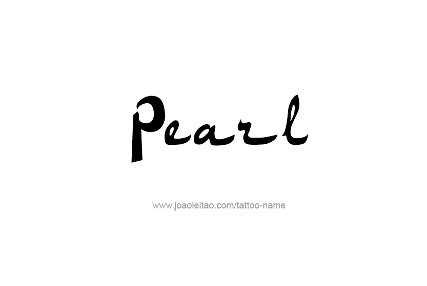 Tattoo Design Name Pearl   