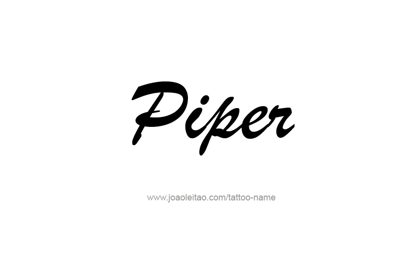 Tattoo Design Name Piper   