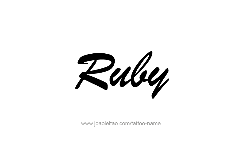 Ruby Name Tattoo Designs