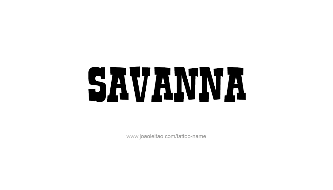 Tattoo Design Name Savanna  