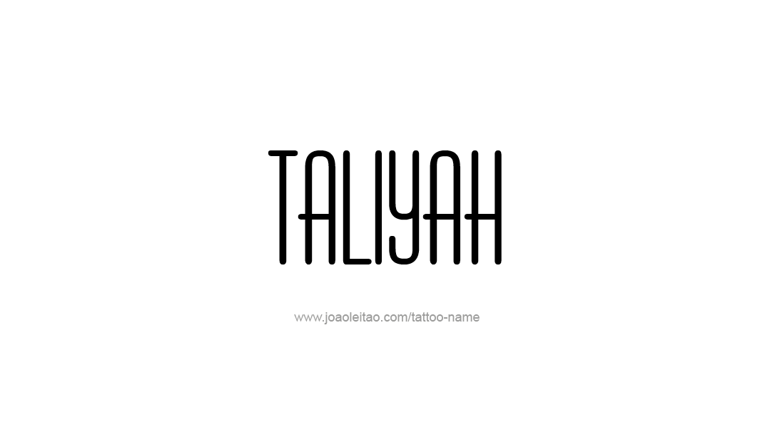 Tattoo Design Name Taliyah   