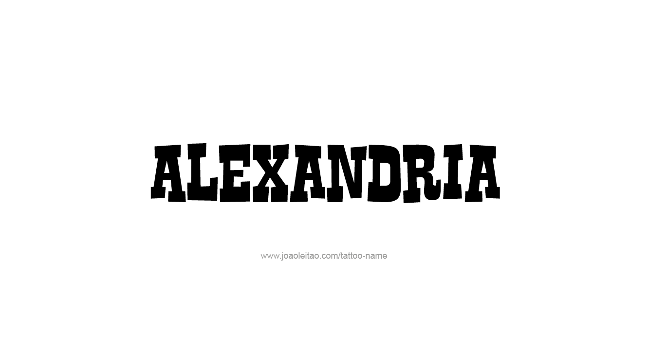 Tattoo Design  Name Alexandria   