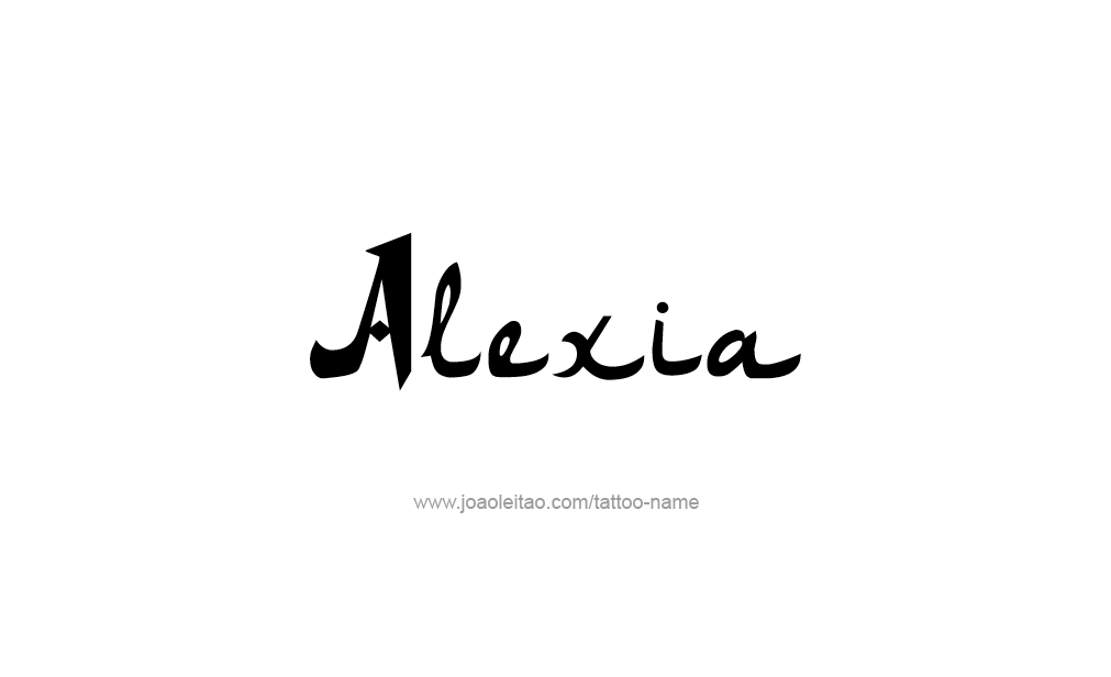 Tattoo Design  Name Alexia   