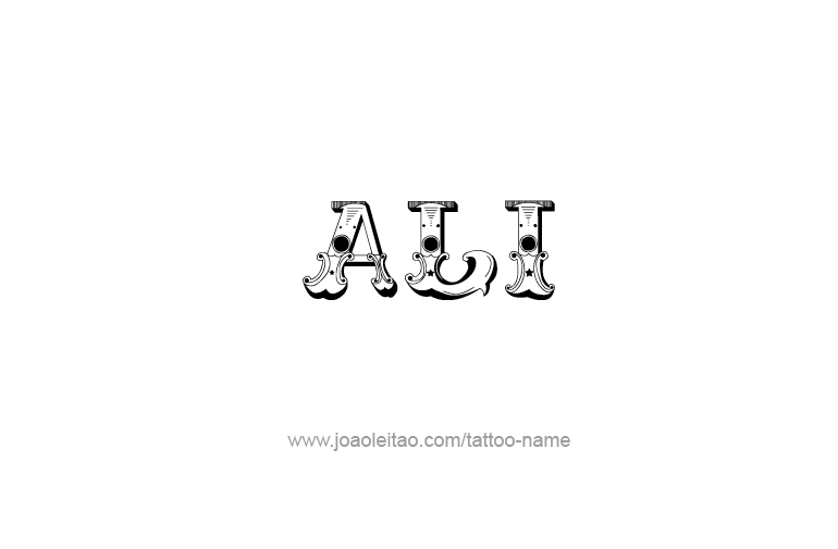 Ali Name Tattoo Designs